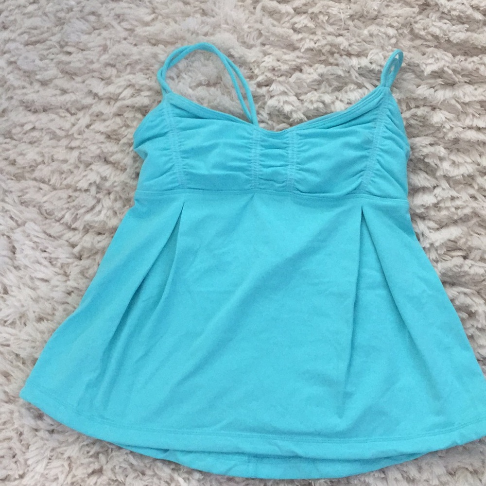 Lululemon aqua blue strappy tank size 6